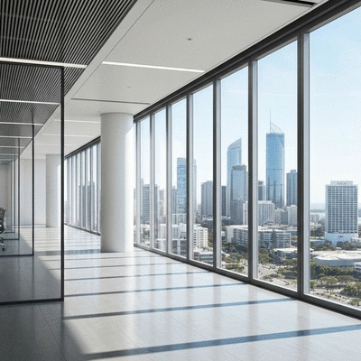 Professional modern office environment with a focus on local government administration